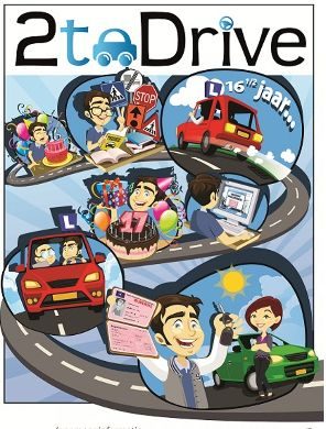 Het logo van 2toDrive, begeleid rijden vanaf 16,5 jaar